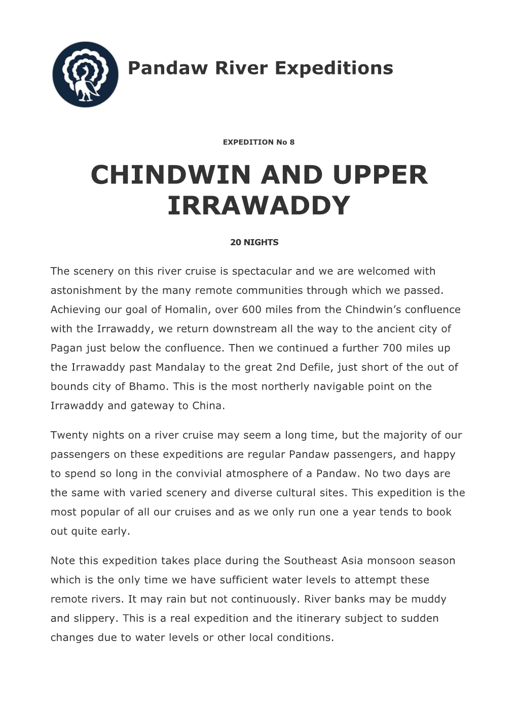 Chindwin and Upper Irrawaddy