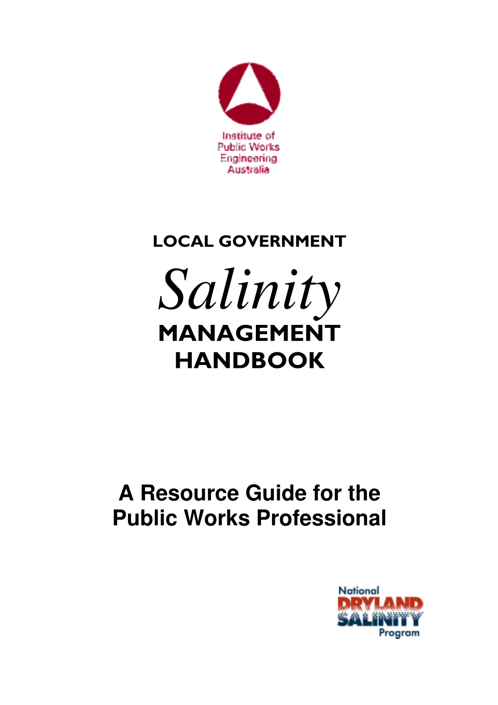 LOCAL GOVERNMENT Salinity MANAGEMENT HANDBOOK