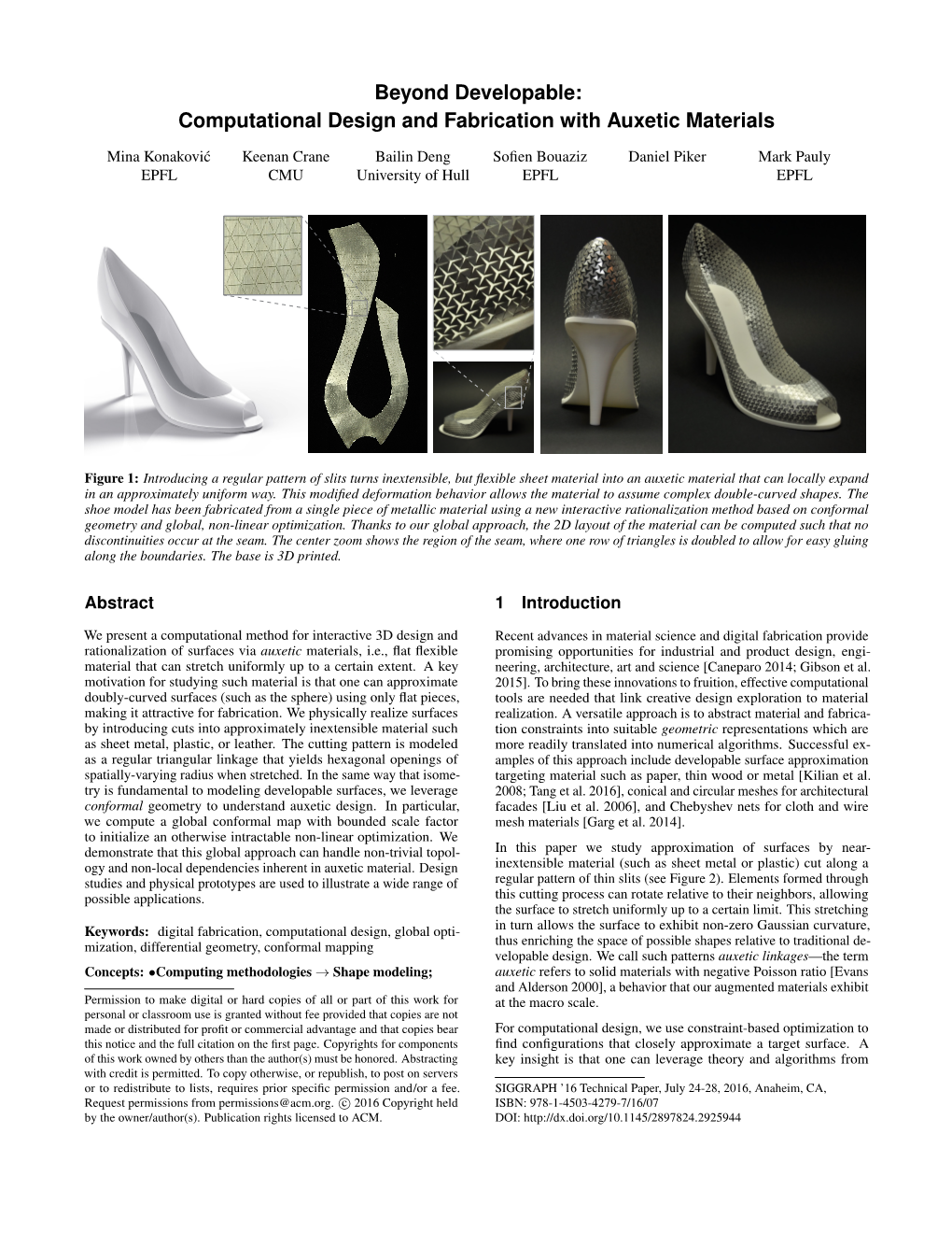 Omputational Design and Fabrication with Auxetic Materials