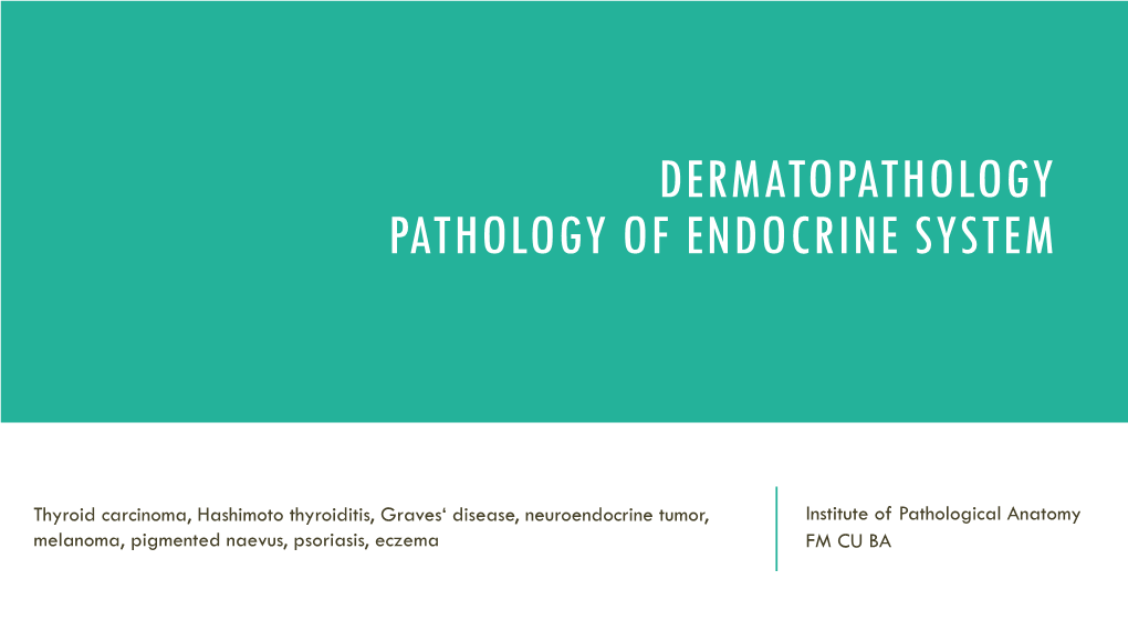 Classification of Thyroid Tumors Benign Tumors - Adenoma 1