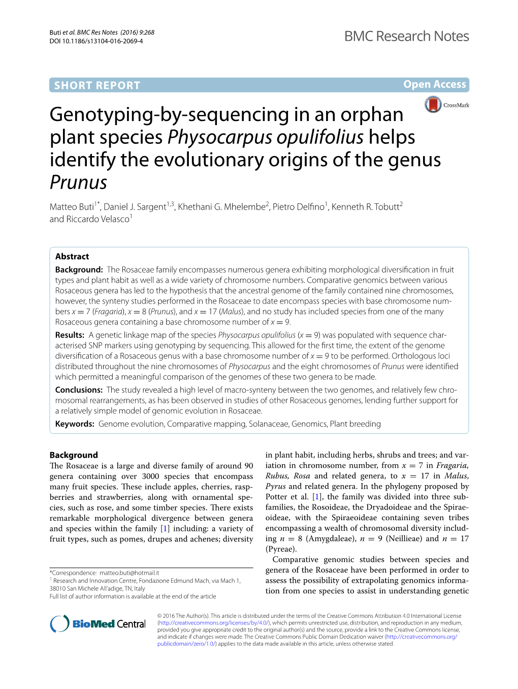 Genotyping-By-Sequencing in an Orphan Plant Species Physocarpus Opulifolius Helps Identify the Evolutionary Origins of the Genus