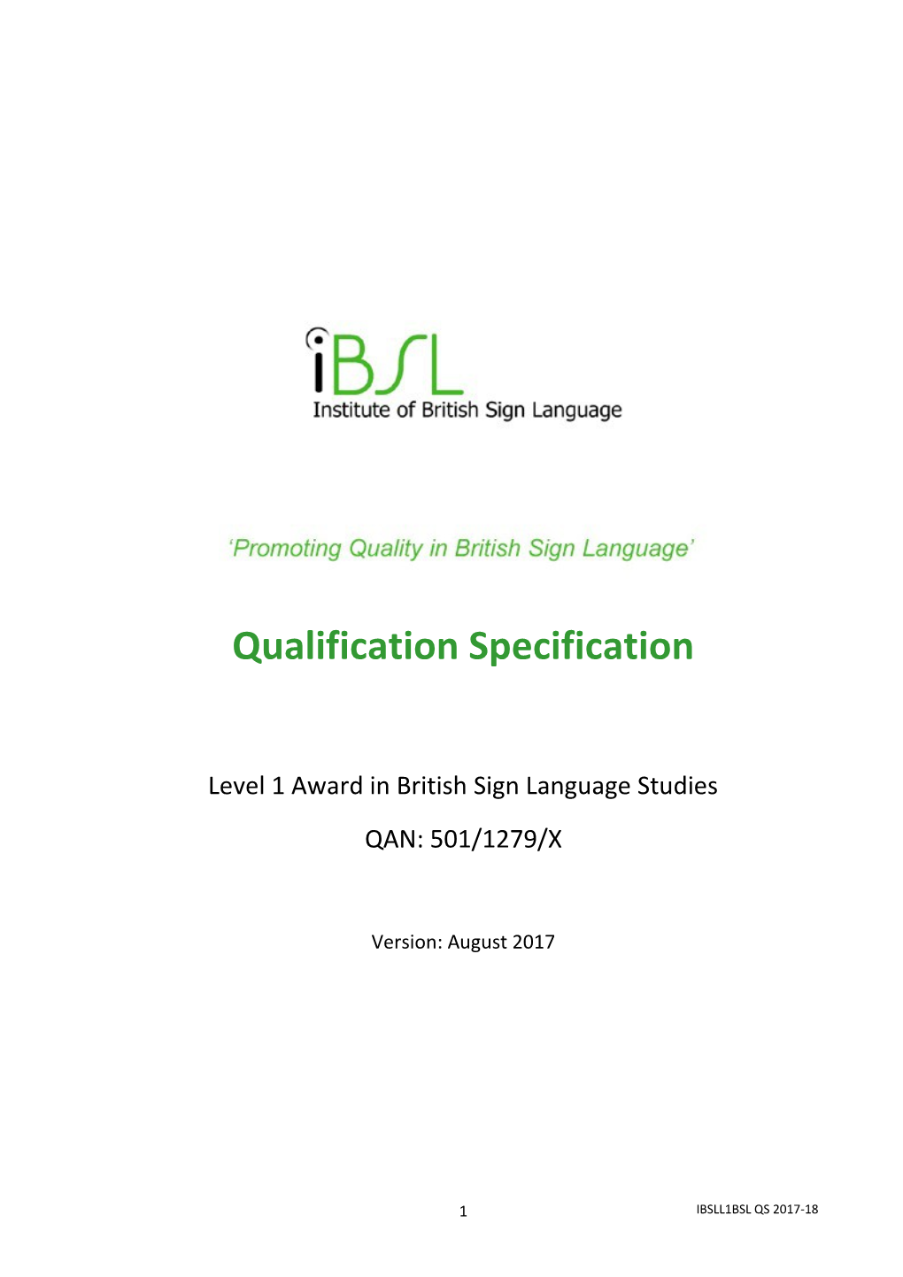 Qualification Specification