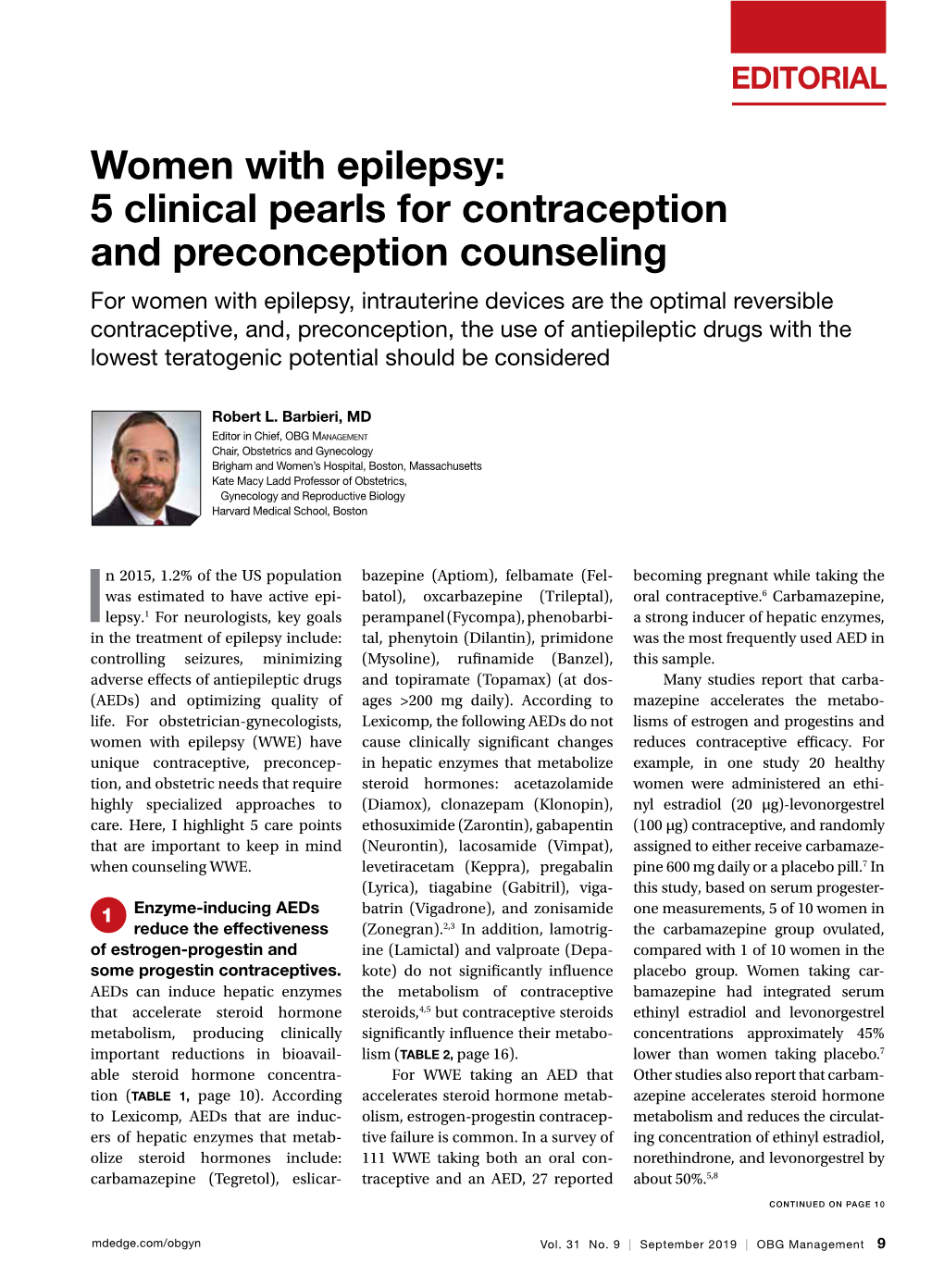 5 Clinical Pearls for Contraception and Preconception Counseling