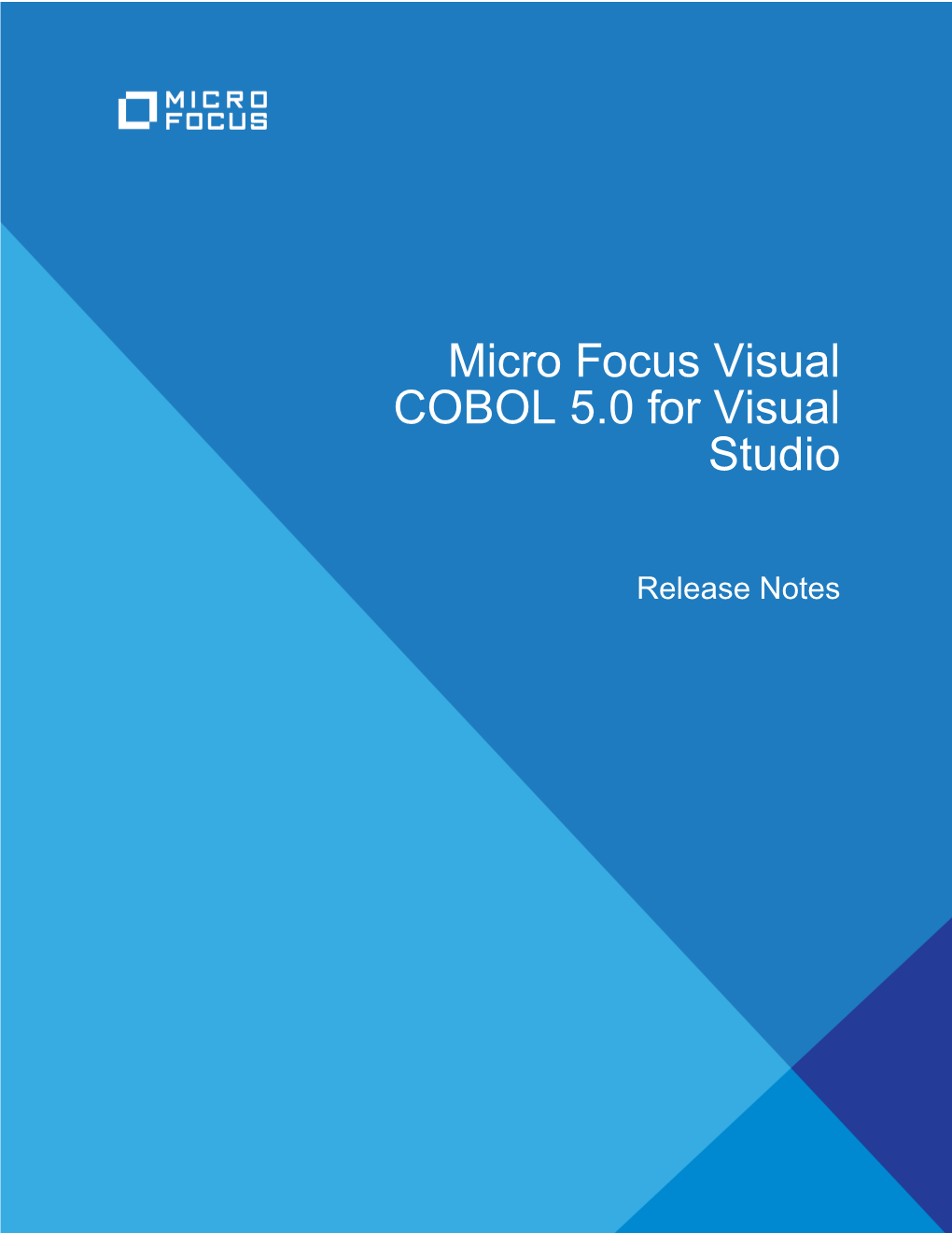 Micro Focus Visual COBOL 5.0 for Visual Studio