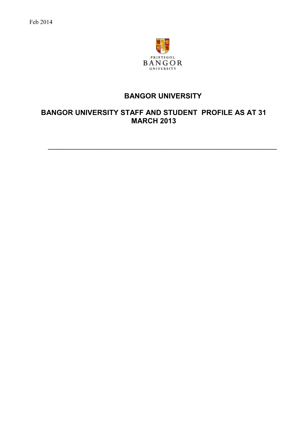 Bangor University Profile