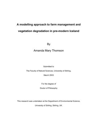 A Modelling Approach to Farm Management And