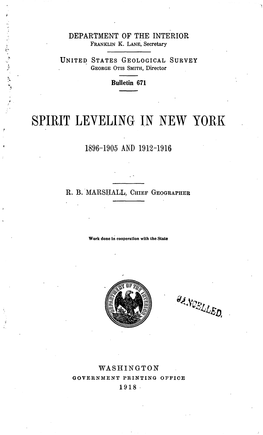 Spirit Leveling in New York