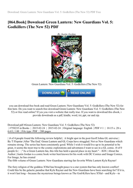 Download Green Lantern: New Guardians Vol. 5: Godkillers (The New 52) PDF