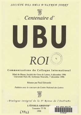 Ubu Roi : Ubu Falstaff Et La Machine À Traduire 110