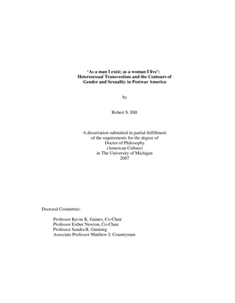 Heterosexual Transvestism and the Contours of Gender and Sexuality in Postwar America