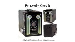 Brownie Kodak Camera