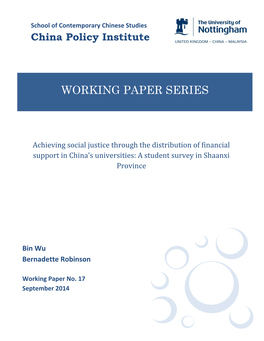 Social Justice and Higher Education in China