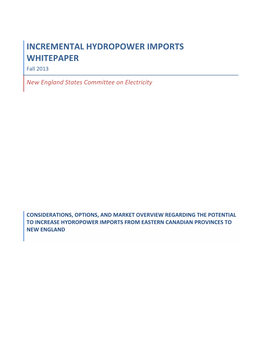Hydropower Imports