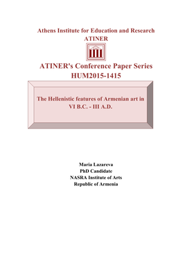 ATINER's Conference Paper Series HUM2015-1415