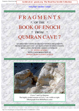 Fragments of the Book of Enoch from Qumran Cave 7