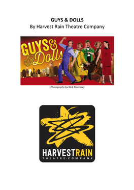 GUYS & DOLLS by Harvest Rain Theatre Company