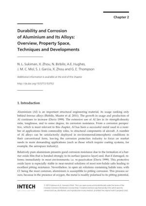Durability and Corrosion of Aluminium and Its Alloys: Overview, Property Space, Techniques and Developments