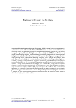 Children's Dress in the Century