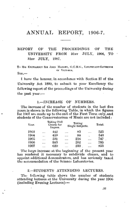 Annual Report, 1906-7