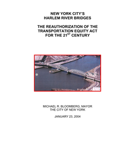 New York City's Harlem River Bridges: the Reauthorization of The