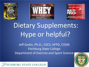 Dietary Supplementation and the Multisport Athlete