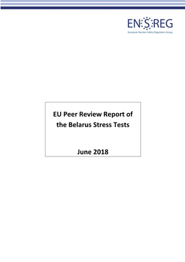 EU Peer Review Report of the Belarus Stress Tests June 2018