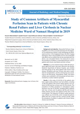 Study of Common Artifacts of Myocardial Perfusion Scan in Patients with Chronic Renal Failure and Liver Cirrhosis in Nuclear Medicine Ward of Namazi Hospital in 2019