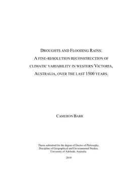 Climatic Variability in Western Victoria