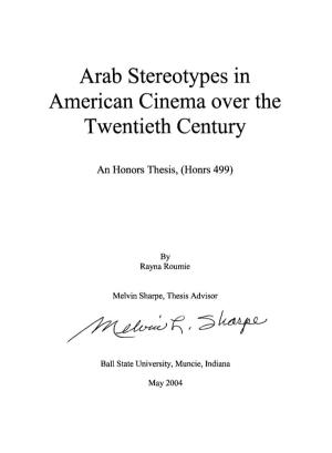 Arab Stereotypes in American Cinema Over the Twentieth Century