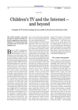 Children's TV and the Internet