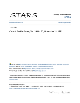 Central Florida Future, Vol. 24 No. 27, November 21, 1991