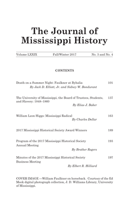 The Journal of Mississippi History