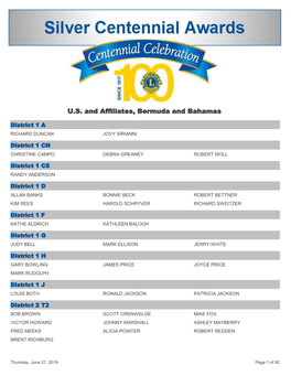 U.S. and Affiliates, Bermuda and Bahamas