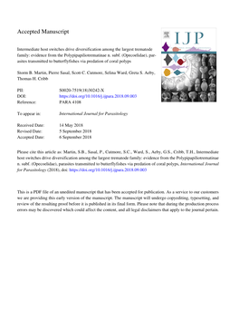 Evidence from the Polypipapiliotrematinae N