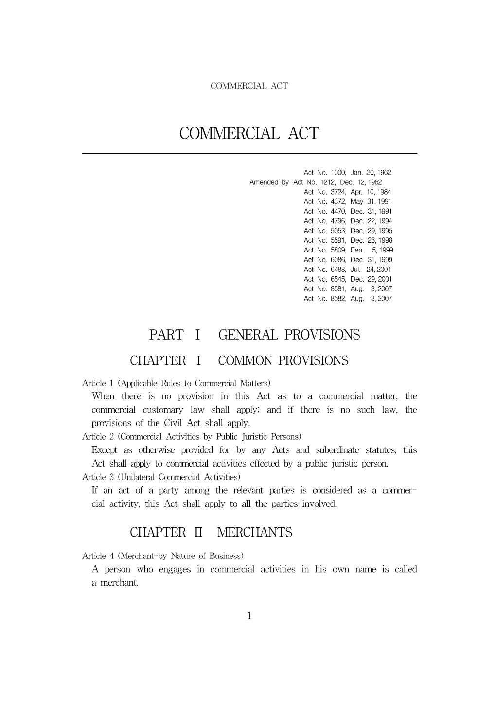 Commercial Act