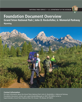 Foundation Document Overview Grand Teton National Park | John D