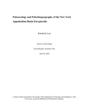 Paleoecology and Paleobiogeography of the New York Appalachian Basin Eurypterids