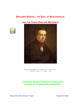 Benjamin Disraeli, 1St Earl of Beaconsfield