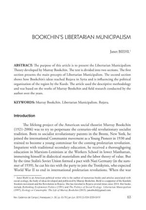 Bookchin's Libertarian Municipalism