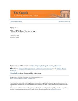 The RSHA Generation Sean W