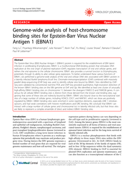 Genome-Wide Analysis of Host-Chromosome Binding Sites For
