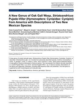 Hymenoptera: Cynipidae: Cynipini) from America with Descriptions of Two New Mexican Species