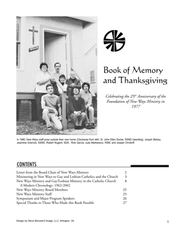 Book of Memory and Thanksgiving