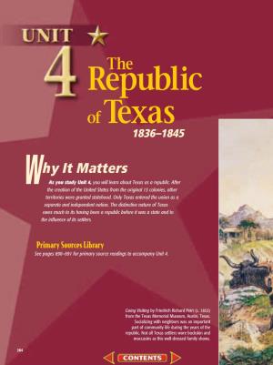Chapter 12: the Lone Star Republic