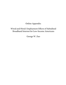 Employment Effects of Subsidized Broadband Internet for Low-Income Americans