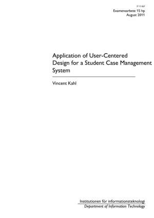 Application of User-Centered Design for a Student Case Management System