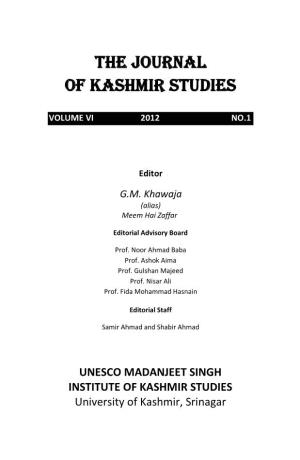 The Journal of Kashmir Studies