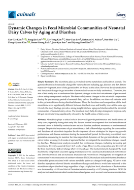 Dynamic Changes in Fecal Microbial Communities of Neonatal Dairy Calves by Aging and Diarrhea