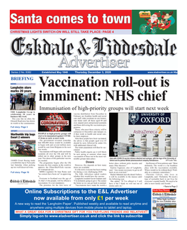 Vaccination Roll-Out Is Imminent