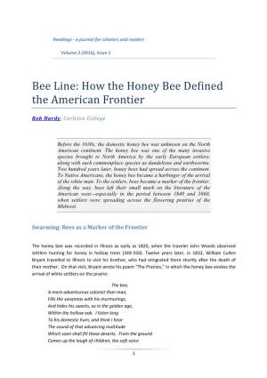 Bee Line: How the Honey Bee Defined the American Frontier